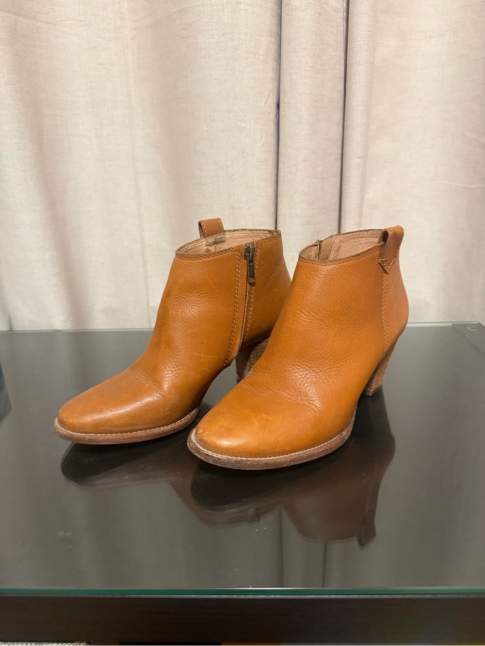 Madewell Leather Ankle Boots in Brown